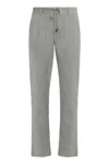 Moorer Cotton Trousers In Gray
