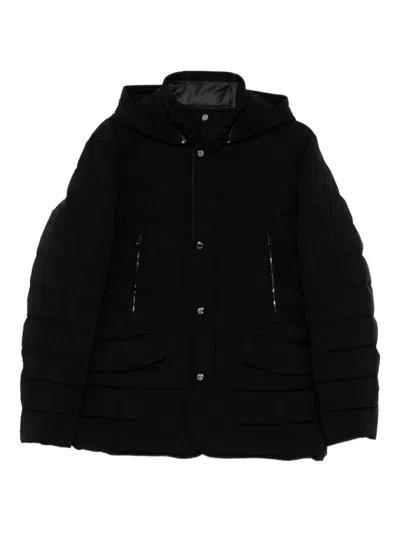 Moorer Buttoned Quilted Padded Jacket In Black
