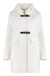 Moorer Crans Coat With Removable Inner Vest In White