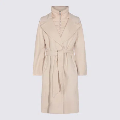 MOORER CREAM WOOL DOWN JACKET