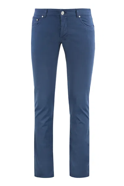 Moorer Credi Slim Fit Trousers In Blue
