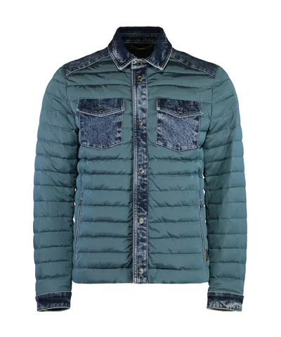MOORER CRESPI DENIM PATCHWORK DOWN JACKET