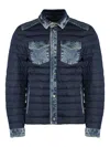 Moorer Denim Inserts Down Jacket In Blue