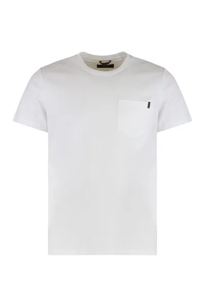 Moorer Bruzio-slc Chest-pocket T-shirt In Gray