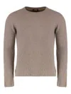 Moorer Frankie Wool And Cashmere Sweater In Gray