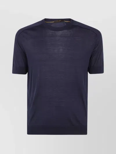 MOORER CREW NECK SHORT SLEEVES SWEATER