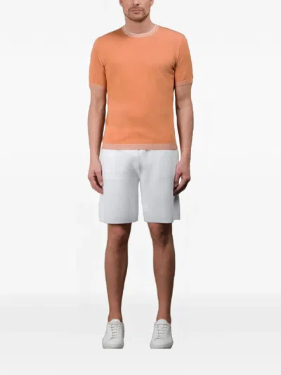 Moorer Crew Neck Short-sleeve Shirt In Multi