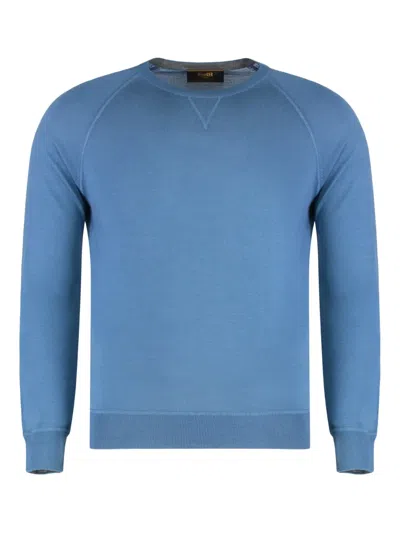 Moorer Crew-neck Sweater In Blue