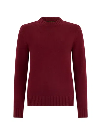 Moorer Crew-neck Sweater In Red