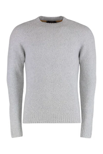 Moorer Crewneck Sweater In Wool Blend In Gray