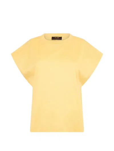 Moorer Crew-neck T-shirt In Yellow