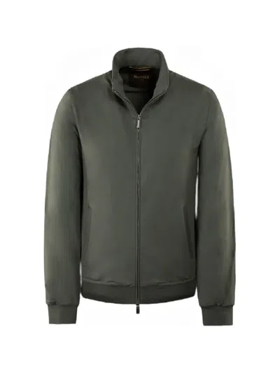 Moorer Crispinfeloa Welt-pocket Zipped Sweatshirt In Green