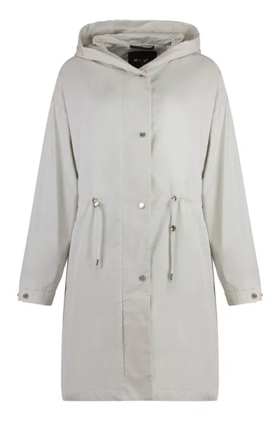 Moorer Cristina Techno Fabric Jacket In Neutral