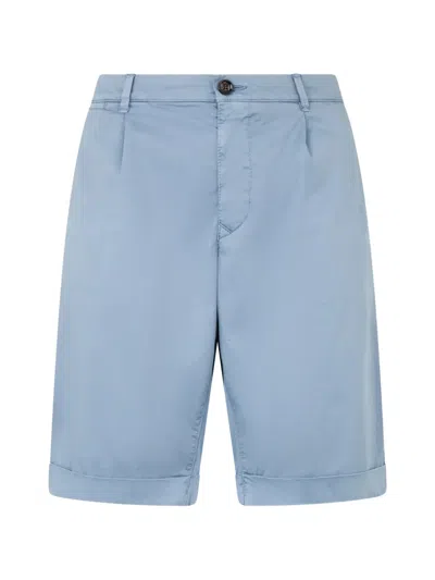 Moorer Cuffed Bermuda Short In Blue