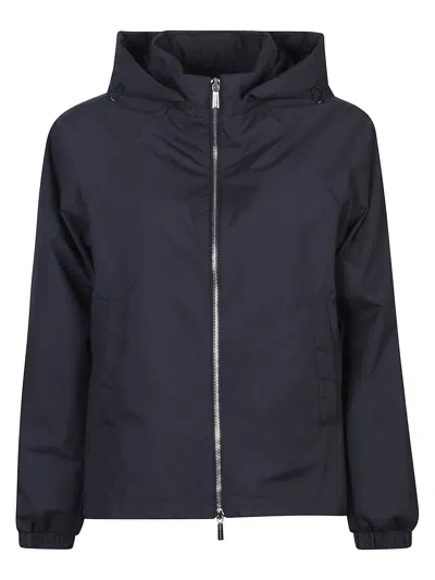 Moorer Cylia Stp Hood Down Jacket Elastic In Blue