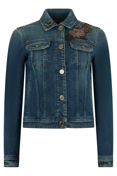 MOORER MODERN DARK BLUE DENIM JACKET