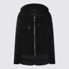 Moorer Hooded Long Sleeve Down Jacket With Pockets In Black