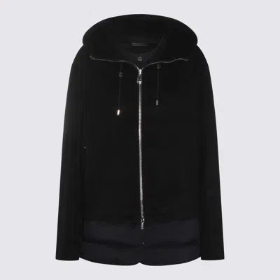 Moorer Dark Blue Down Jacket In Black