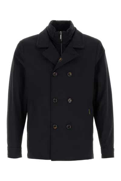 Moorer Dark Blue Nylon Blend Volmer Jacket In Darkblu