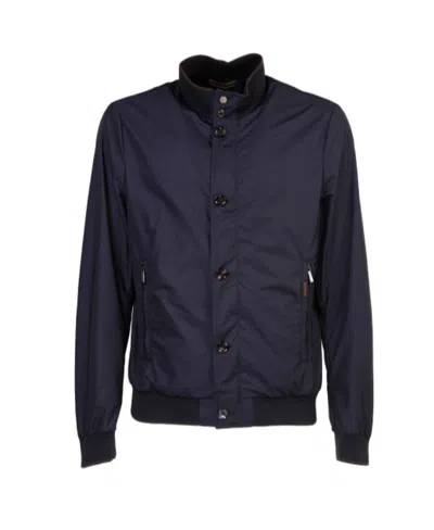 Moorer Dark Blue Padded Cotton Suit