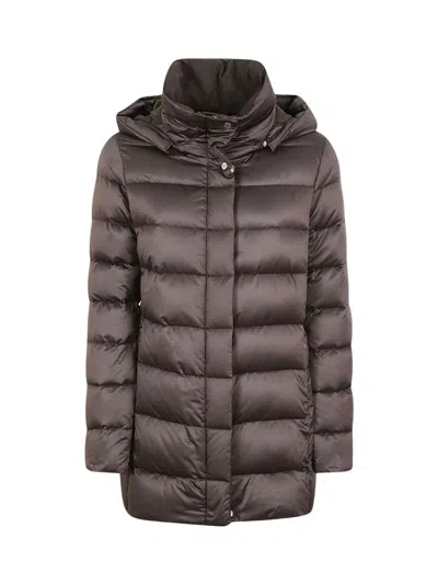 Moorer Dark Brown Delia Se3 Quilted Polyester Down Jacket