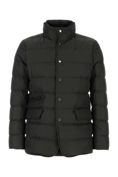 Moorer Dark Brown Ilvo Puffer Down Jacket Mini-style In Black