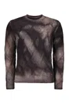 Moorer Tie-dye Effect Long-sleeve Sweater In Brown
