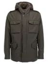 MOORER MOORER DARK GREEN DOWN JACKET