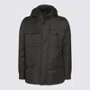 Moorer Long Sleeve Hooded Padded Jacket With Pockets In Forest