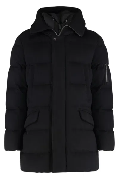 Moorer Davide Hooded Parka In Black