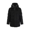 Moorer Hooded Padded Jacket In Black