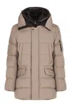 Moorer Davide Technical Fabric Parka In Neutral