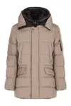 Moorer Davide Technical Fabric Parka In Neutral