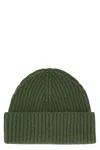 Moorer Davis Knitted Beanie In Green