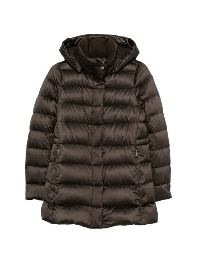 Moorer Delia Hooded Quilted Jacket In Brown