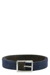 Moorer Rectangular-buckle Belt In Blue
