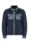 Moorer Denim Inserts Down Jacket In Blue