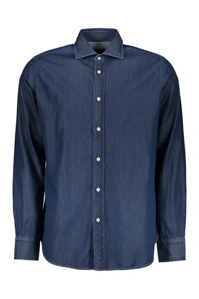 Moorer Denim Shirt In Blue