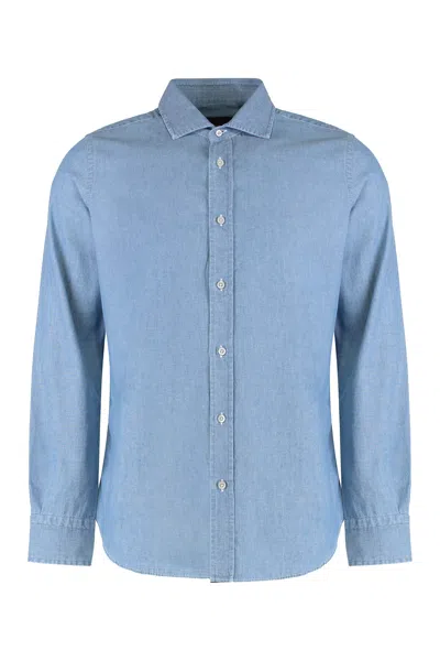 Moorer Denim Shirt In Blue