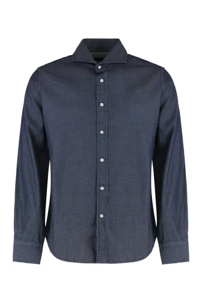 Moorer Denim Shirt In Blue