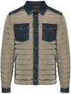 Moorer Crespi Denim Inserts Down Jacket In Blau