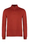 Moorer Denis Cashmere Blend Turtleneck Sweater In Red