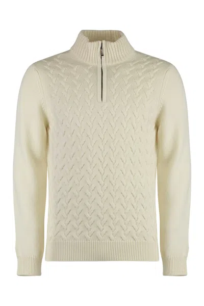 Moorer Denis Cashmere Turtleneck Pullover In Neutral