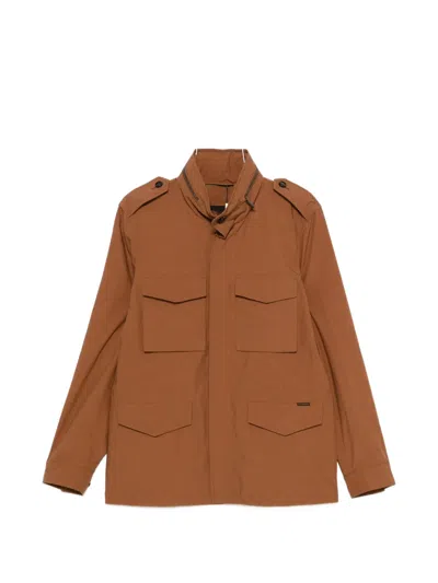 Moorer Denver Flap-pocket Jacket In Brown