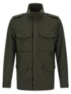 Moorer Pocket Stand-collar Casual Jacket In Green