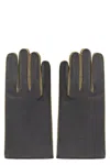 Moorer Derek Leather Gloves In Black