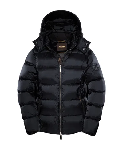 Moorer Detachable-hood Padded Jacket In Black