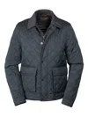 Moorer Diamond-quilting Down Jacket In Blue