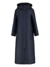 Moorer Domizia Quilted Long Down Jacket In Blau