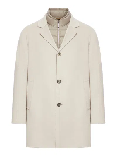 Moorer Domizio-cw Coat In Nude & Neutrals